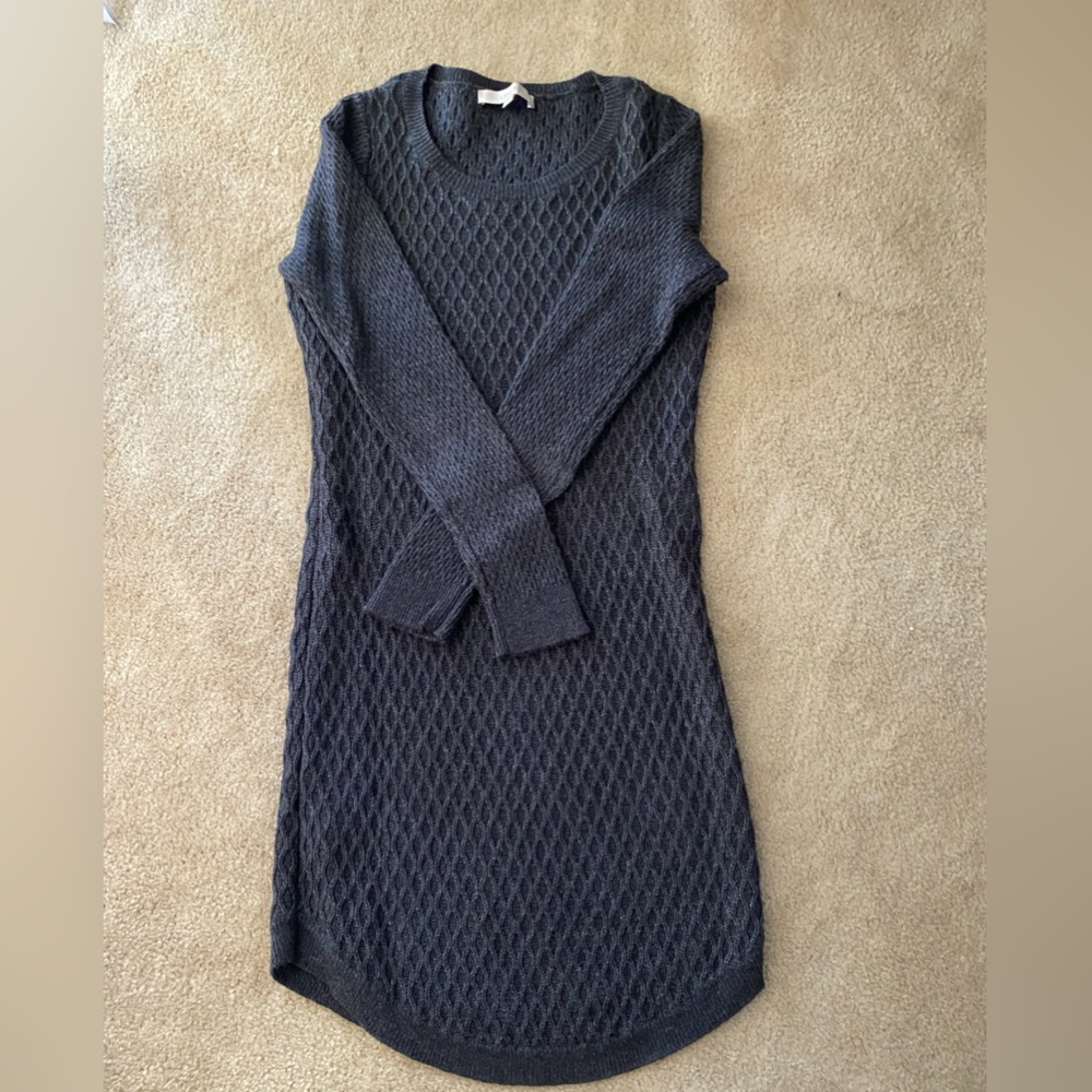Loft Sweater Dress-Dark Gray
